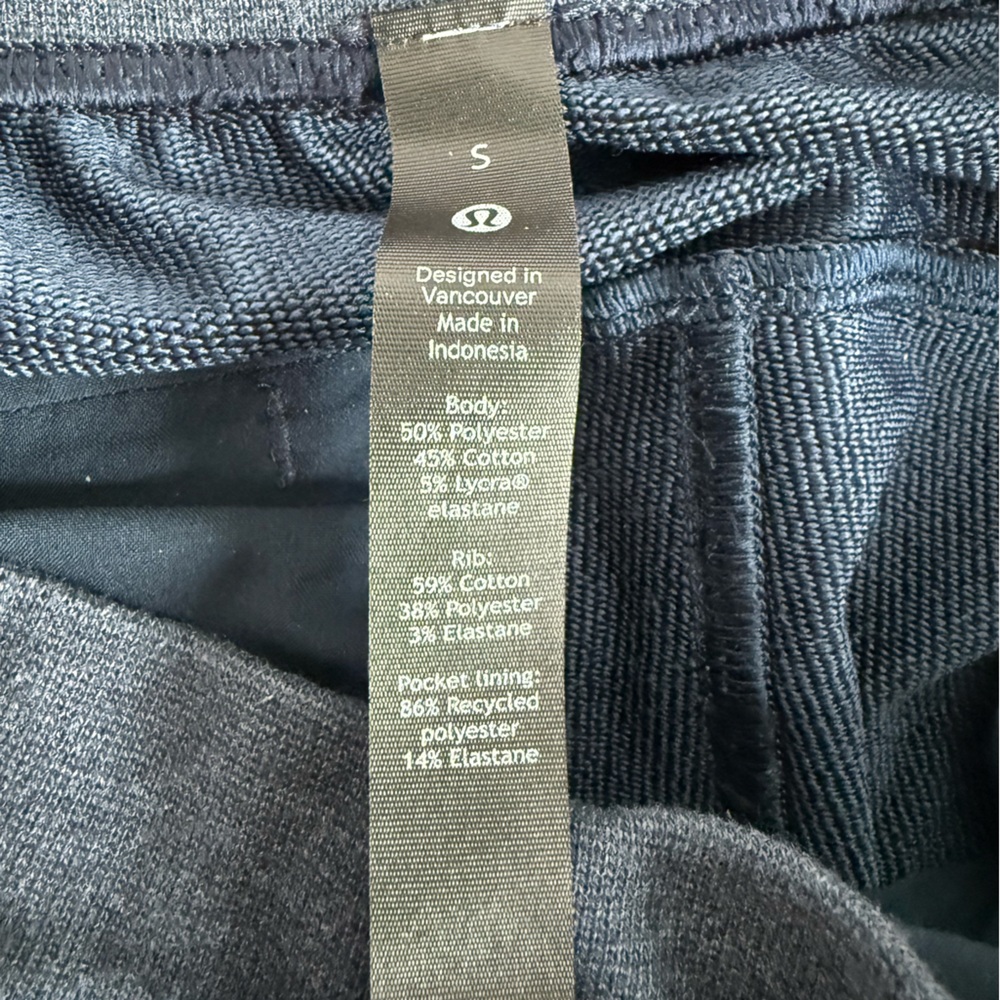 Lululemon City Sweat Joggers Mens Small Navy Tapered Athleisure Pants,  NWOT - Picture 13 of 13
